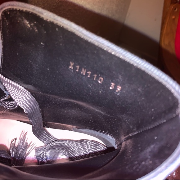 Giorgio Armani Velvet Lace-up Boots Size 39 dark grey velvet - Picture 11 of 12